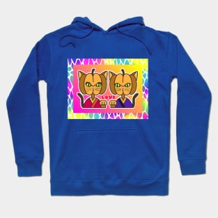 Colorful Love Cats Pumpkins Hoodie